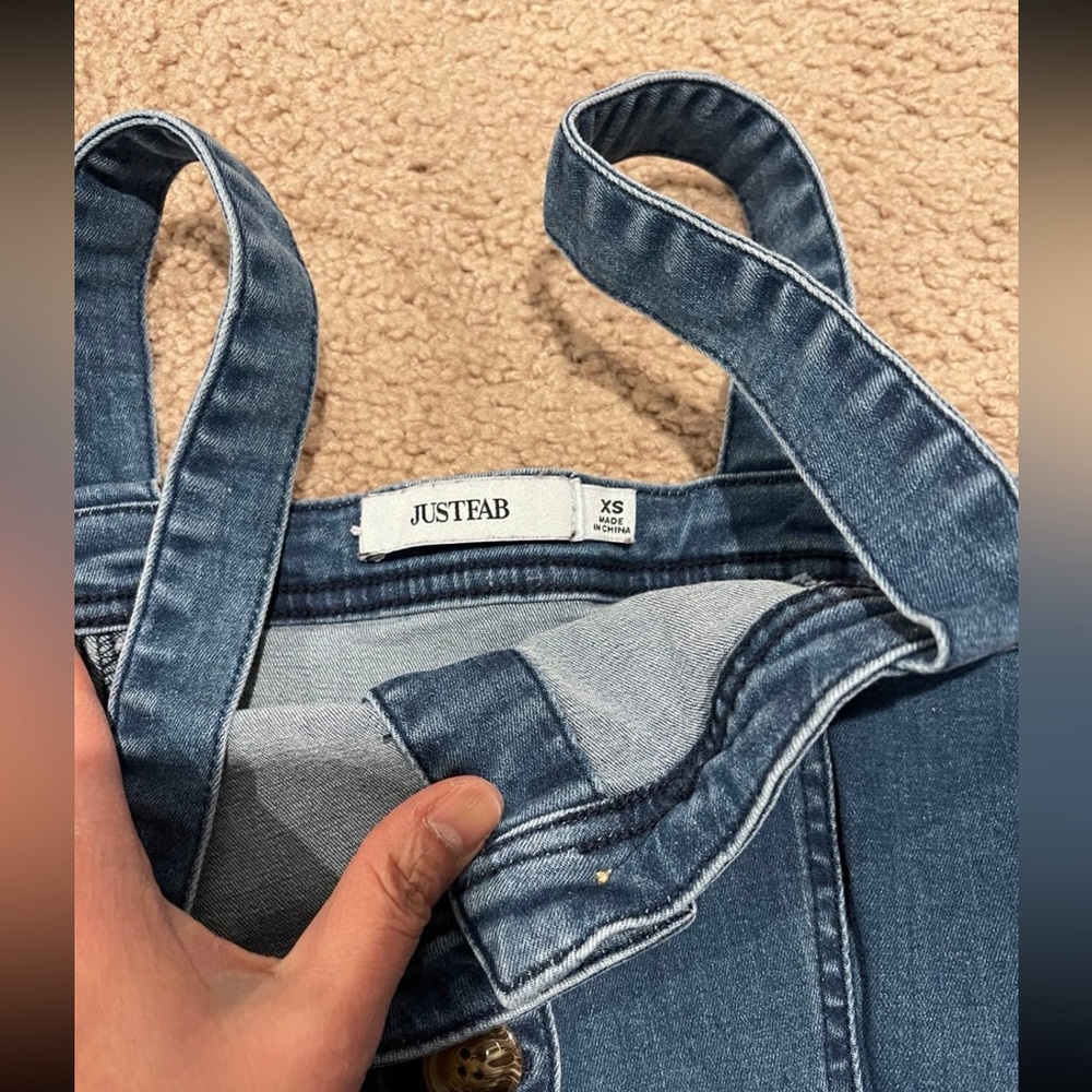 Women's (Youth) JUSTFAB denim button up slim-fitting dress - Picture 4 of 11